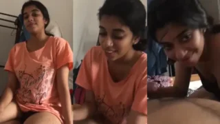 Mallu Super Cute Teen GF Sucking Hard MMS Video